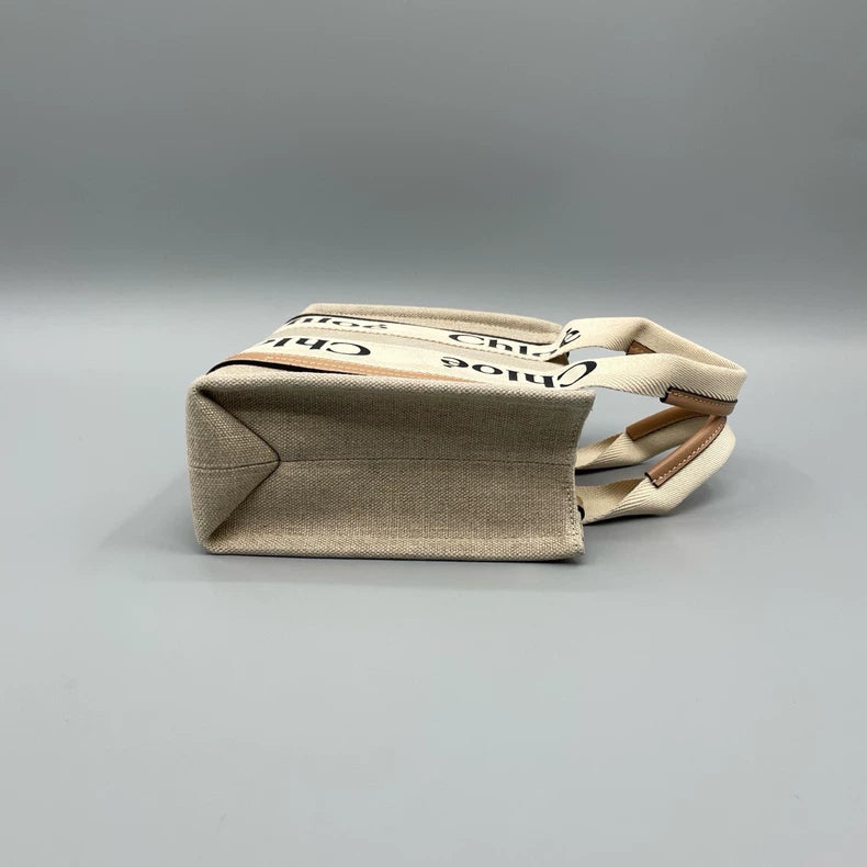 Chloe Woody Canvas Tote Bag