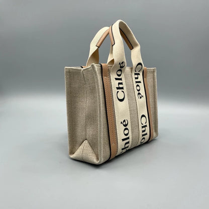 Chloe Woody Canvas Tote Bag