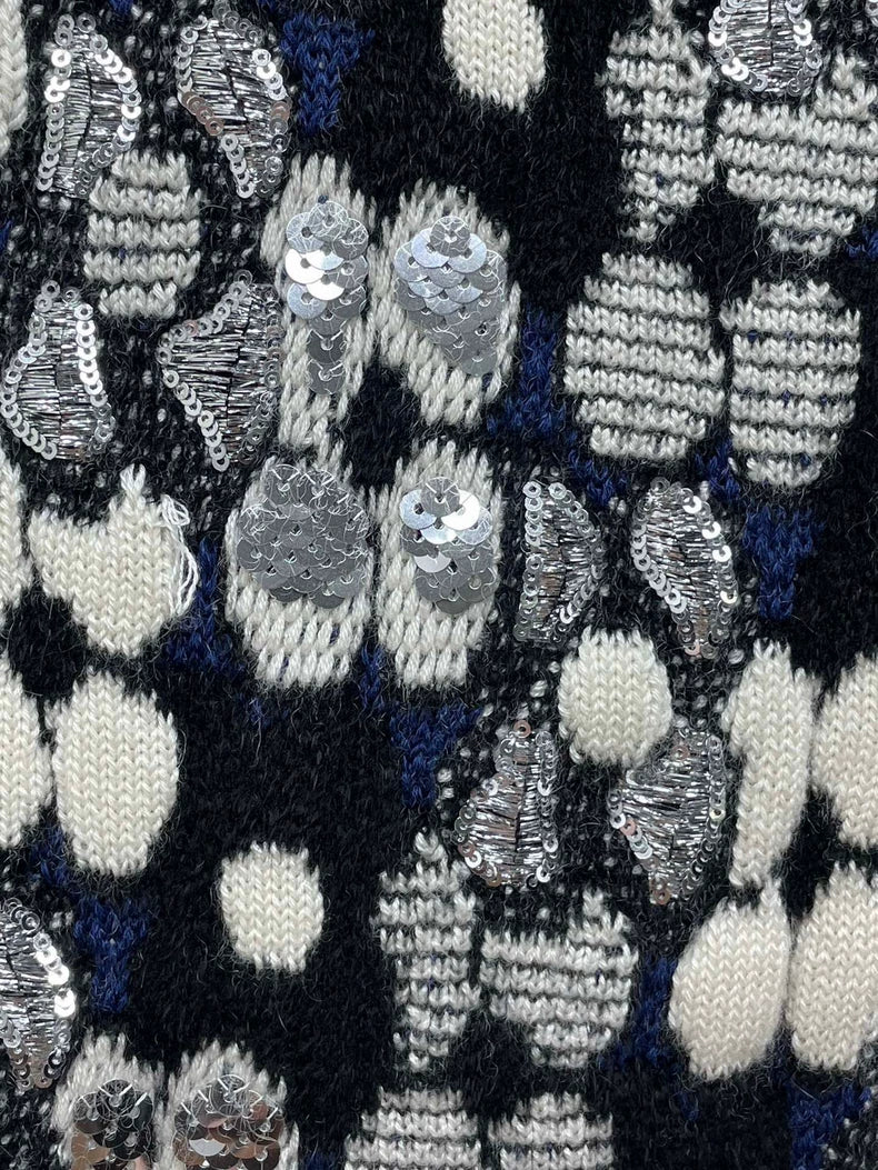 Chanel Sequin Floral Knit Sweater