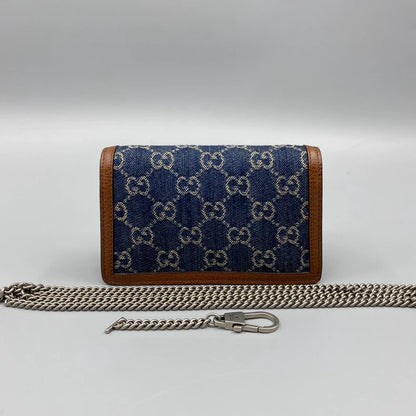 Gucci Denim Chain Crossbody Bag