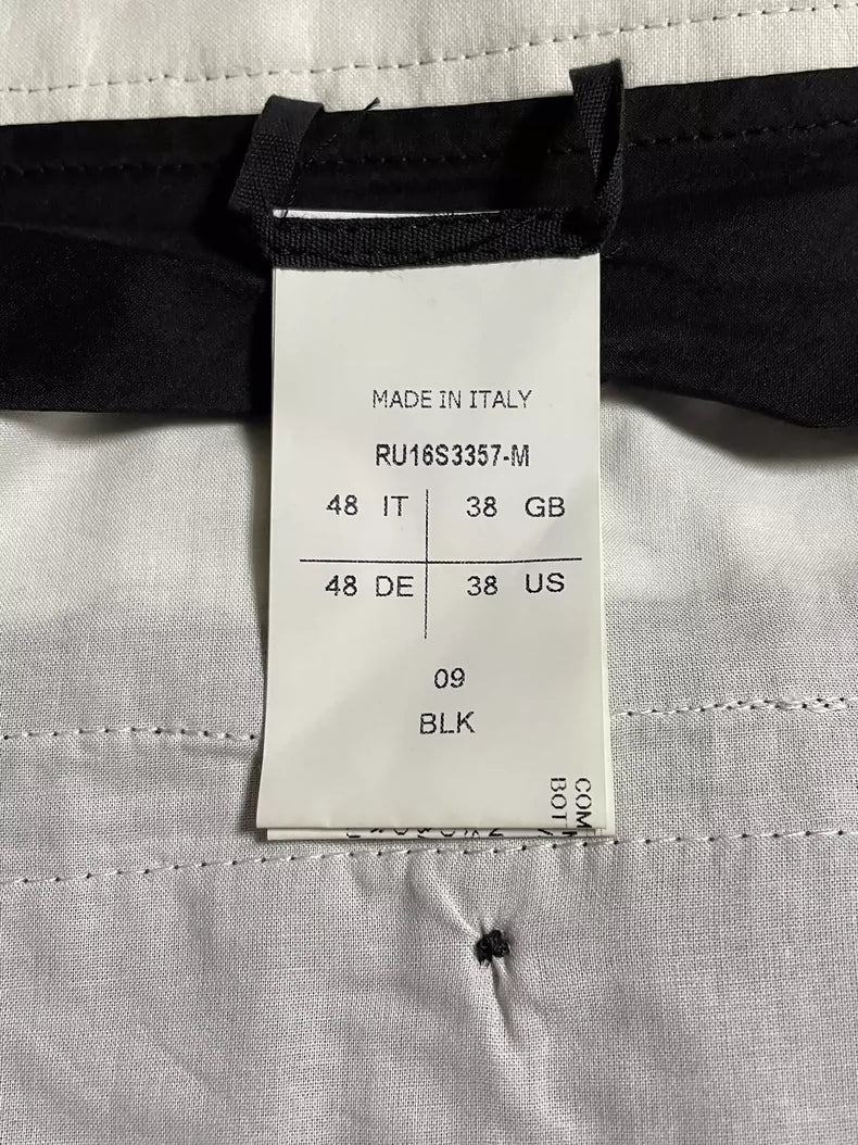 Rick Owens Black Asymmetric Shorts