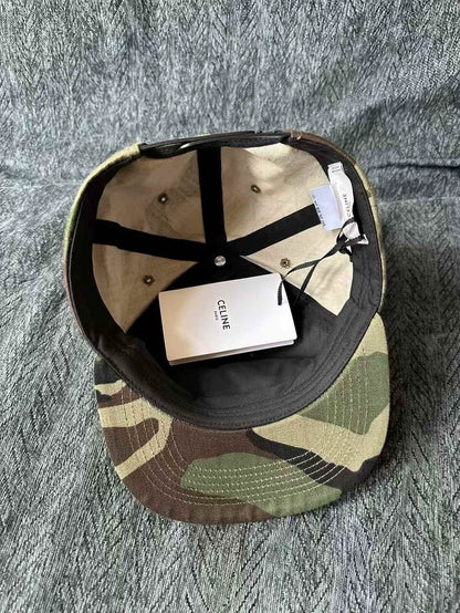Camo Duckbill Cap by Celine