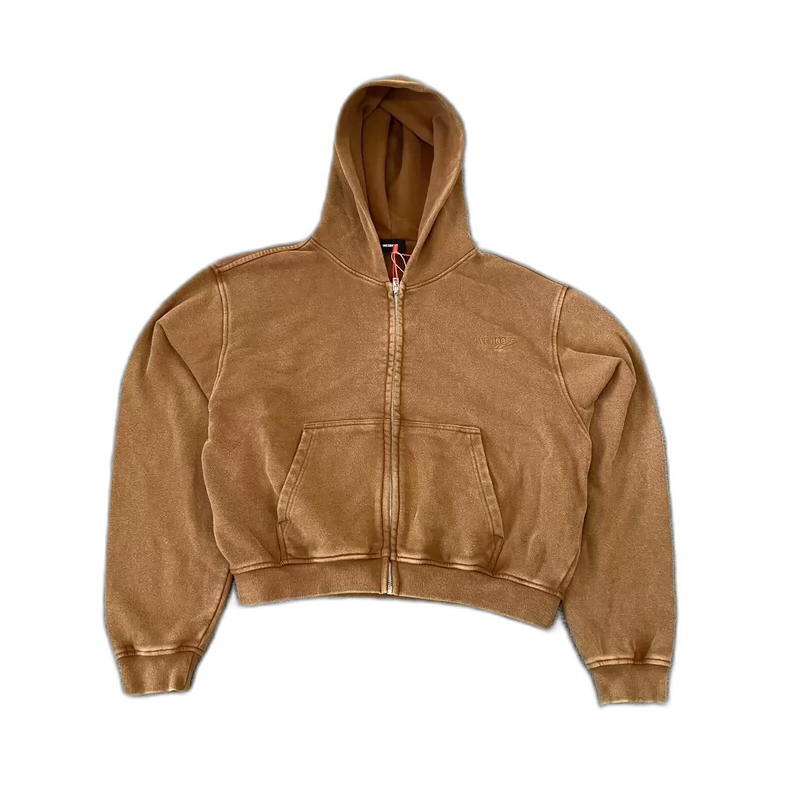 We11done Logo Zip-Up Hoodie