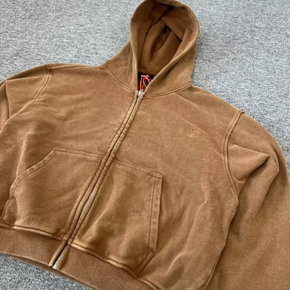 We11done Logo Zip-Up Hoodie