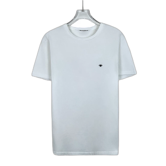 Dior White Bee Embroidery Short Sleeve T-Shirt