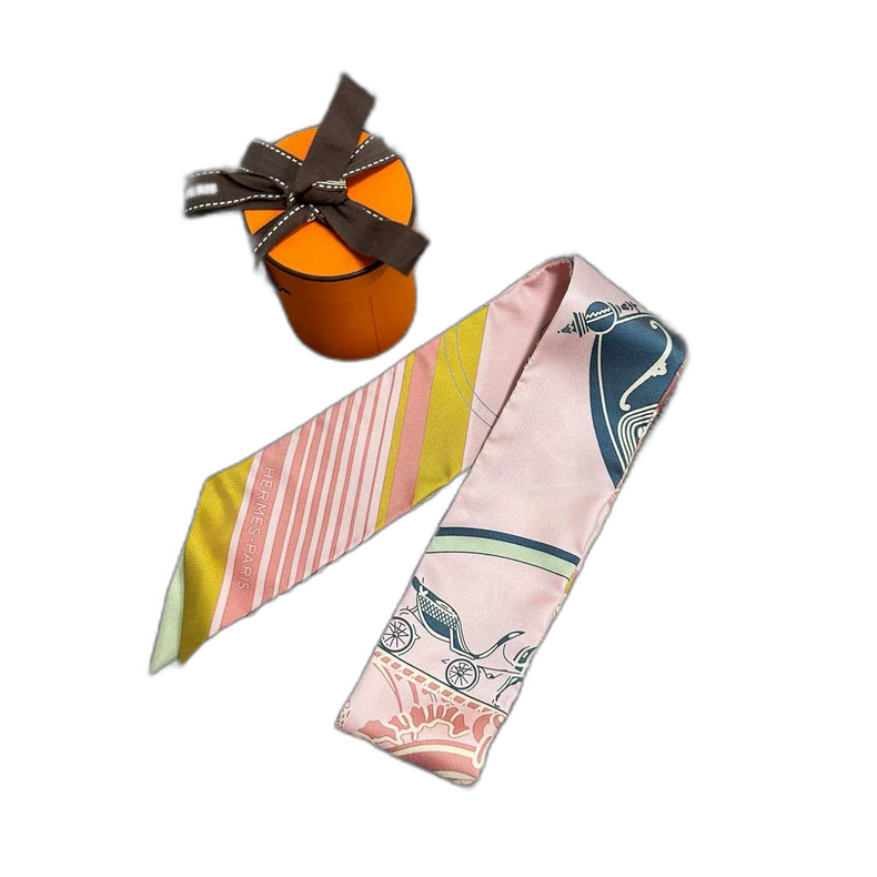 Hermes Silk Scarf with Comic Design