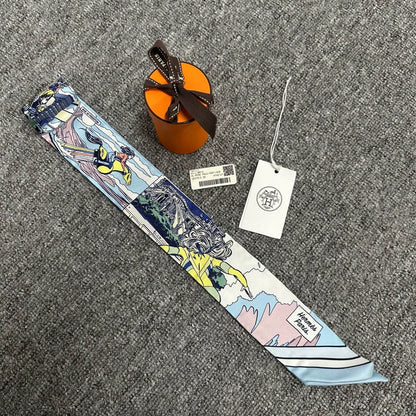 Hermes Silk Scarf with Comic Design
