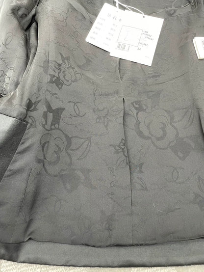 Chanel Black and White Padded Coat