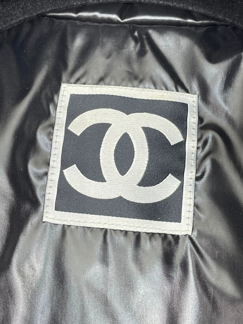 Chanel Black and White Padded Coat
