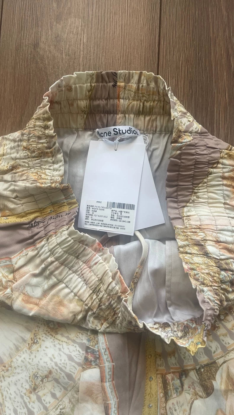 Acne Studios Floral Print Casual Pants-yf