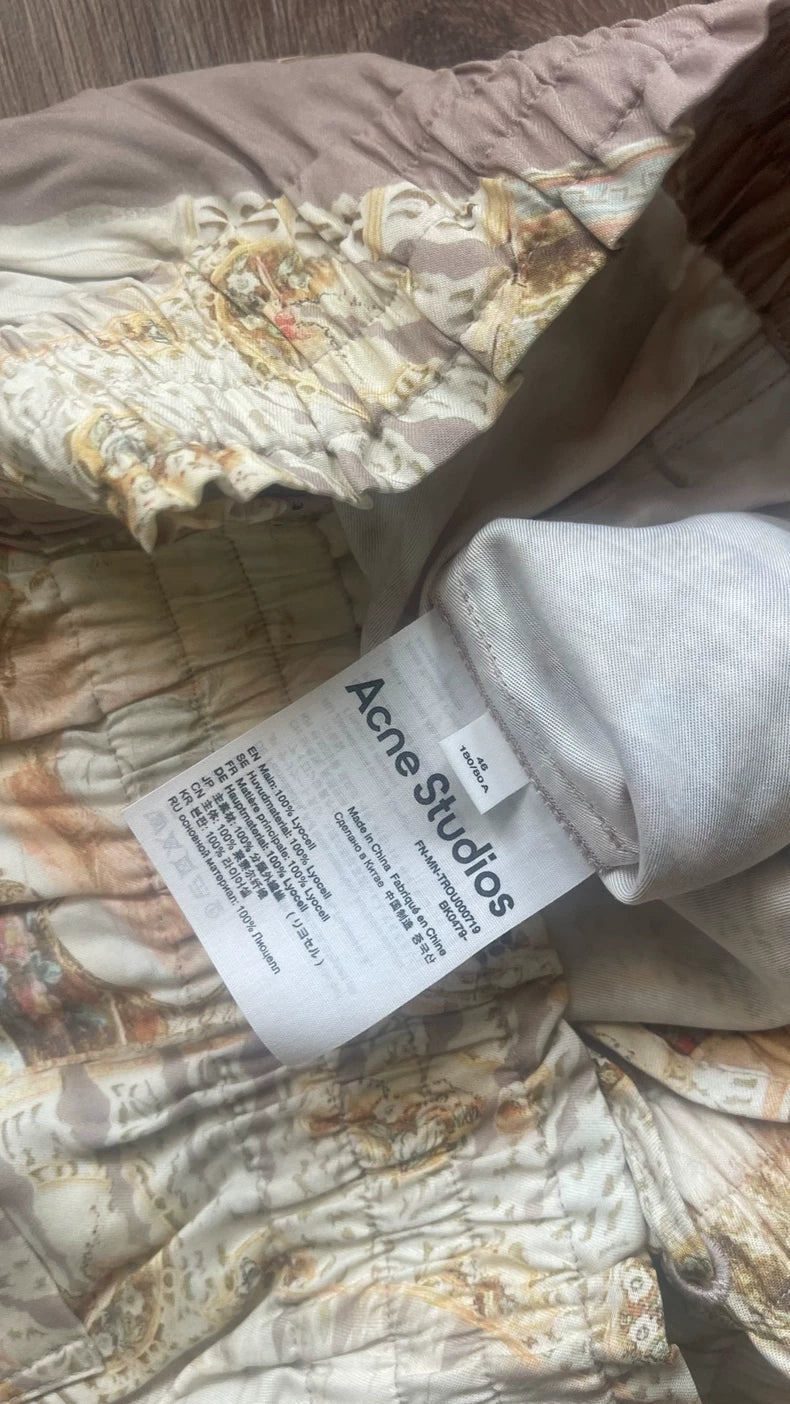 Acne Studios Floral Print Casual Pants-yf