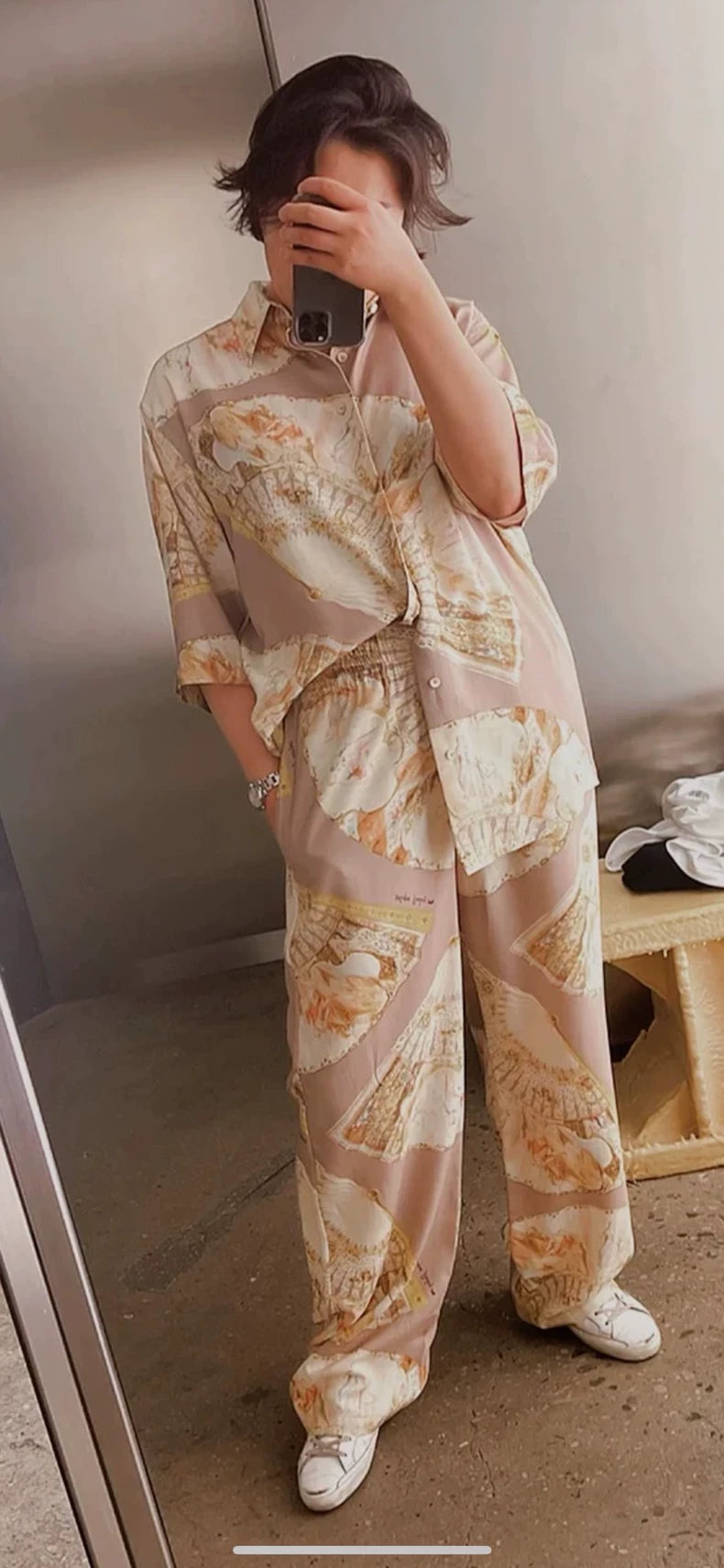 Acne Studios Floral Print Casual Pants-yf