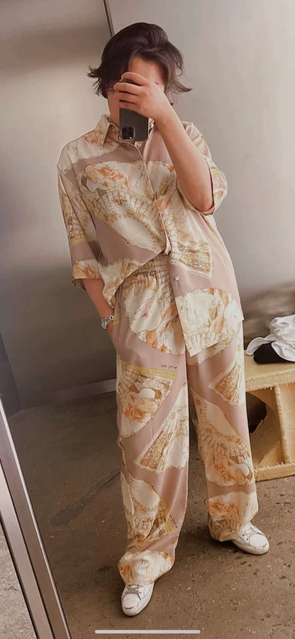 Acne Studios Floral Print Casual Pants-yf