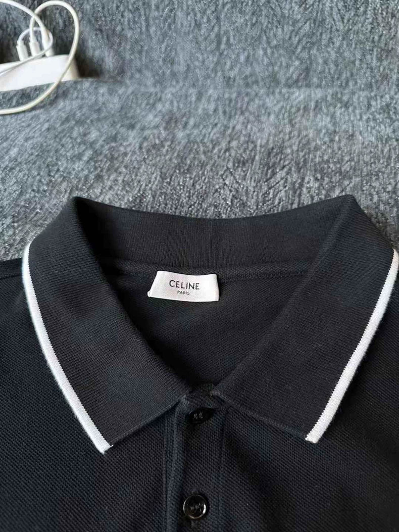 Celine  Embroidered Polo Shirt