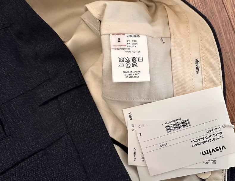 Visvim McCloud Slacks Navy Pants