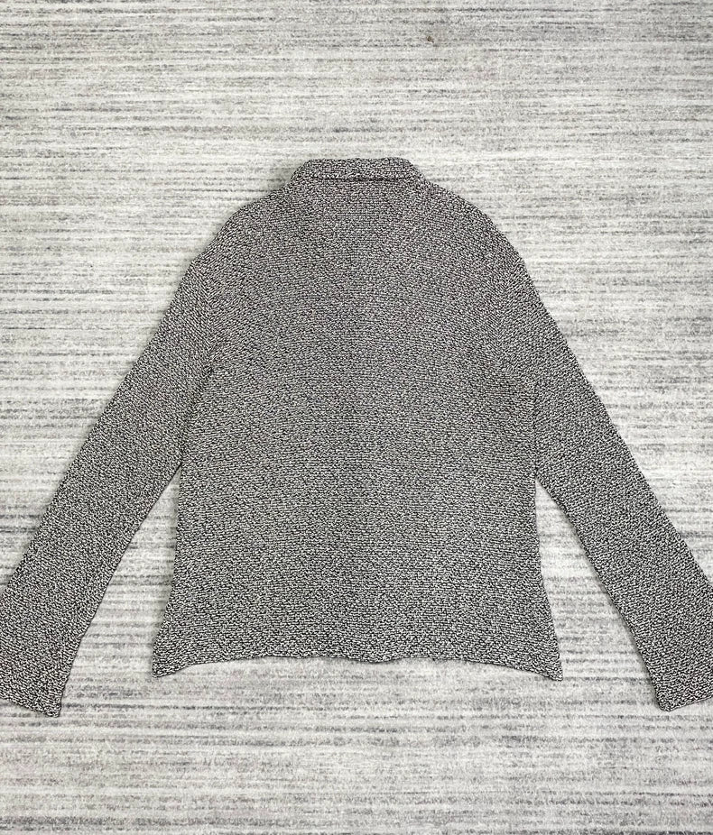 Our Legacy Snowflake Knit Cardigan Black White-zp