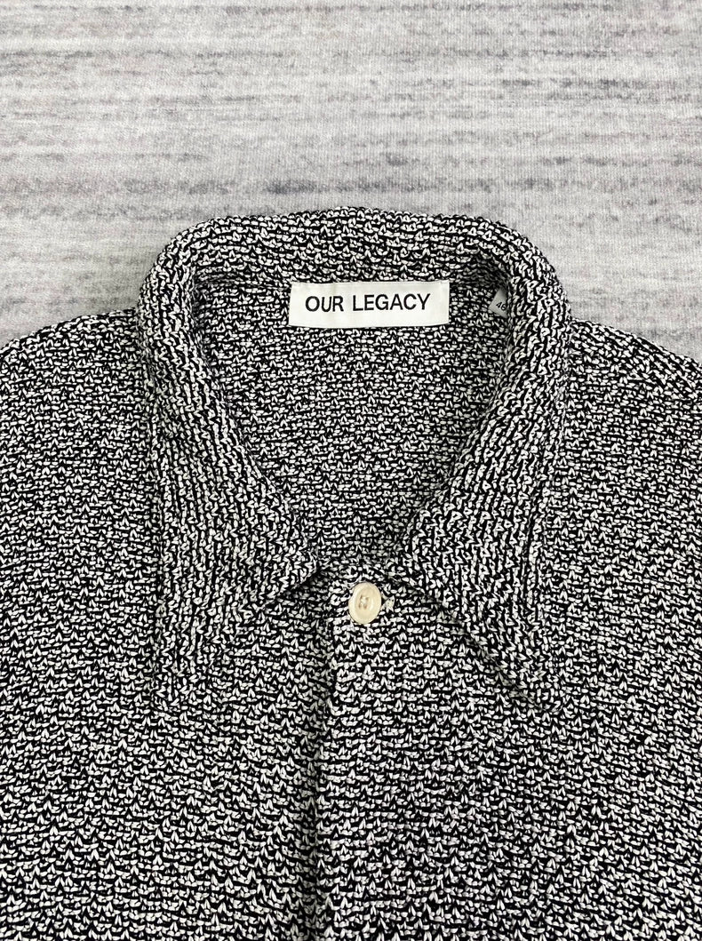 Our Legacy Snowflake Knit Cardigan Black White-zp