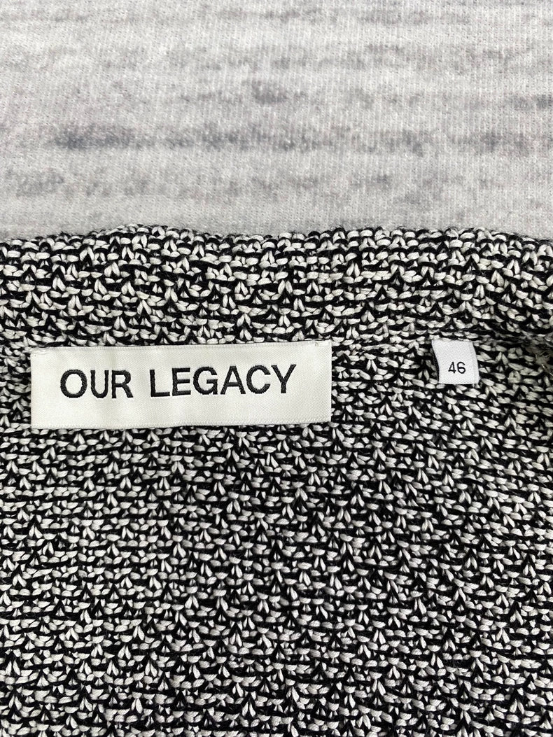 Our Legacy Snowflake Knit Cardigan Black White-zp