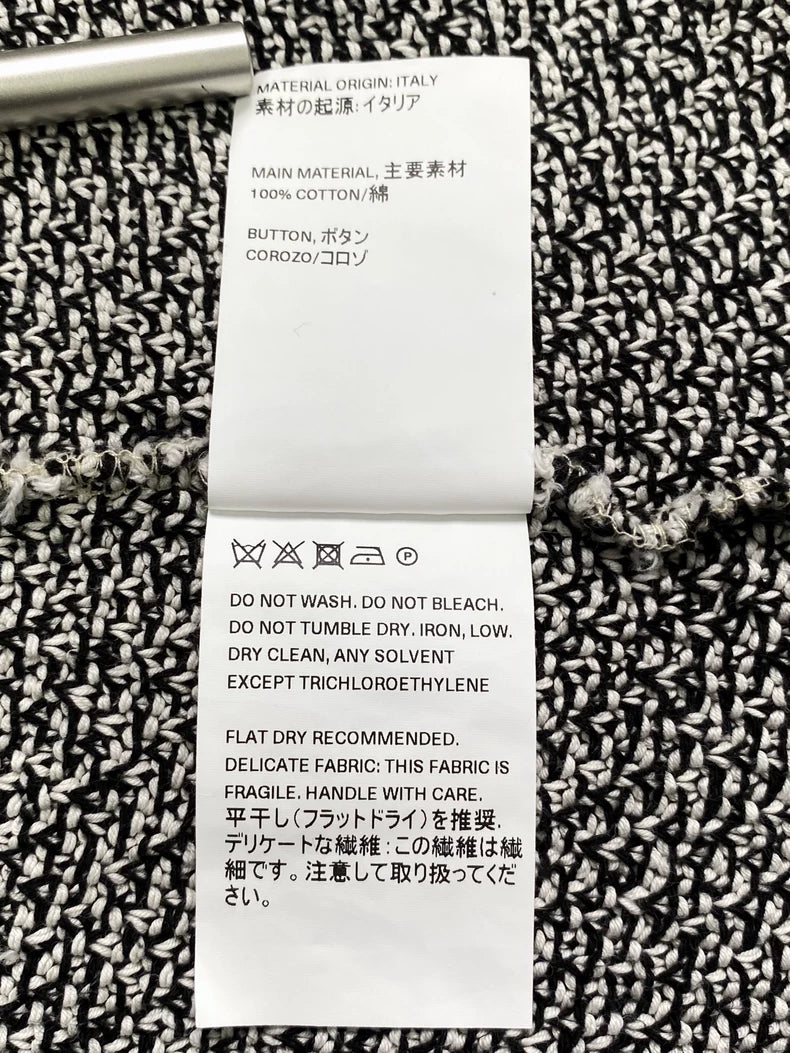 Our Legacy Snowflake Knit Cardigan Black White-zp