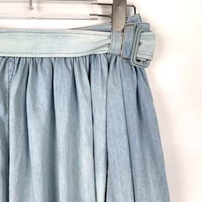 Prada Logo Print Gradient Long Skirt