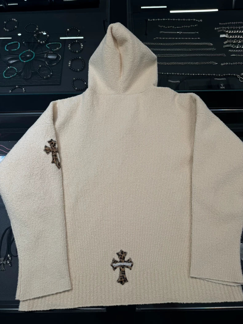 Chrome Hearts Leopard Patch Knit Sweater-yf