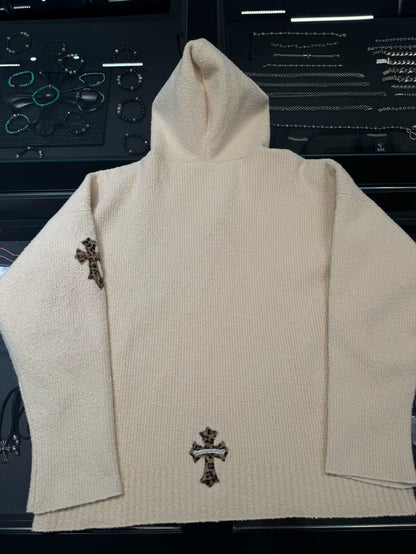 Chrome Hearts Leopard Patch Knit Sweater-yf