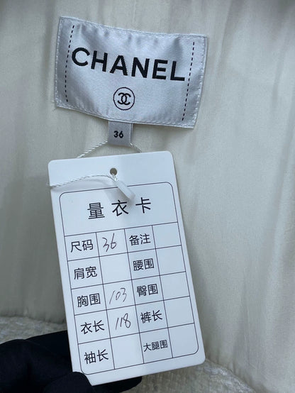 Chanel Long Pearl Embellished Coat