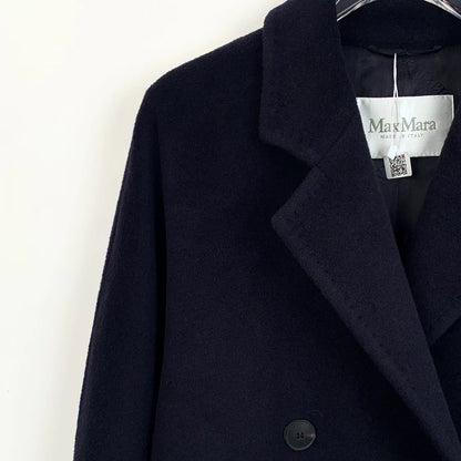 maxmara Navy Double-Breasted Coat M