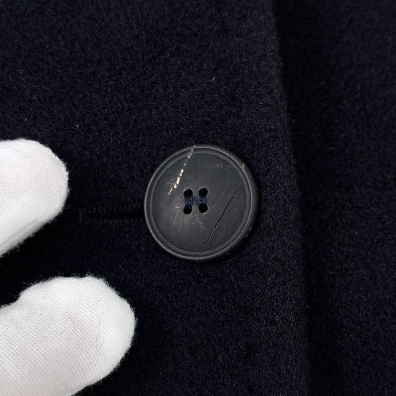 maxmara Navy Double-Breasted Coat M