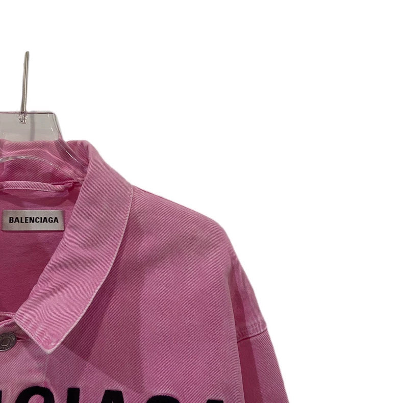 Pink Cotton Denim Jacket by Balenciaga - Balenciaga – DMC99 Pink Cotton Denim Jacket by Balenciaga - Balenciaga – DMC99