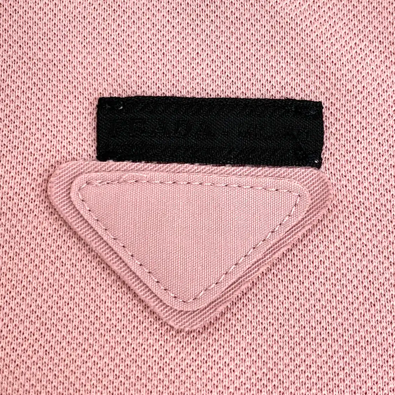 Prada Men's Pink Cotton Polo Shirt