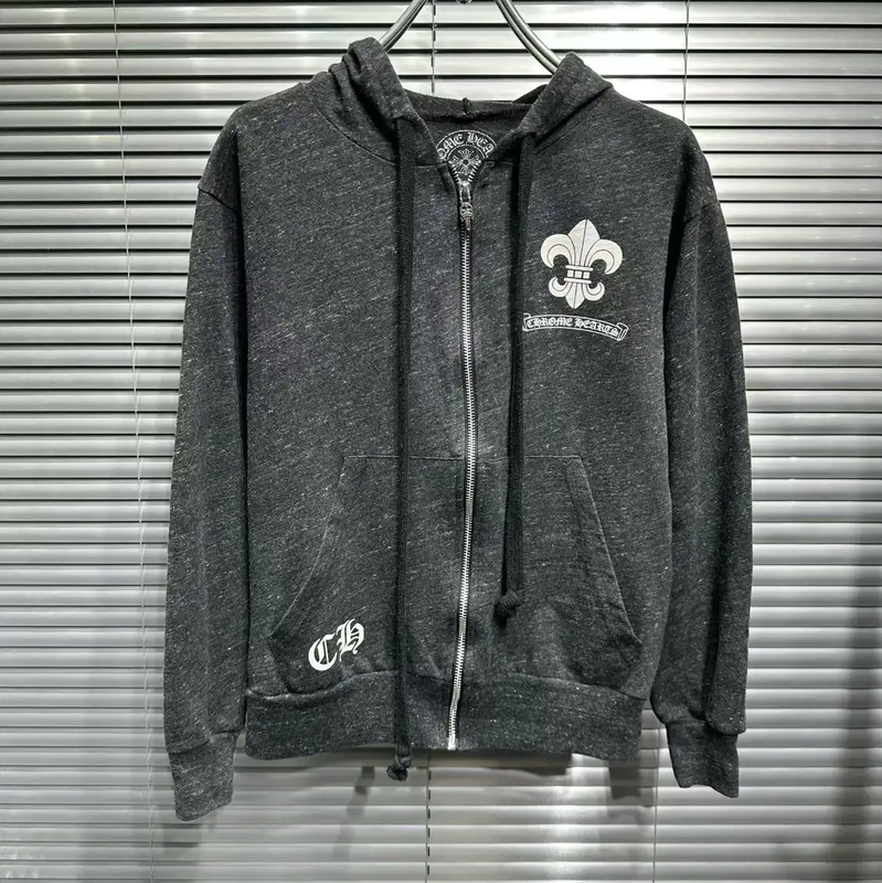 Chrome Hearts Spring Autumn Black Cotton Hoodie 0089