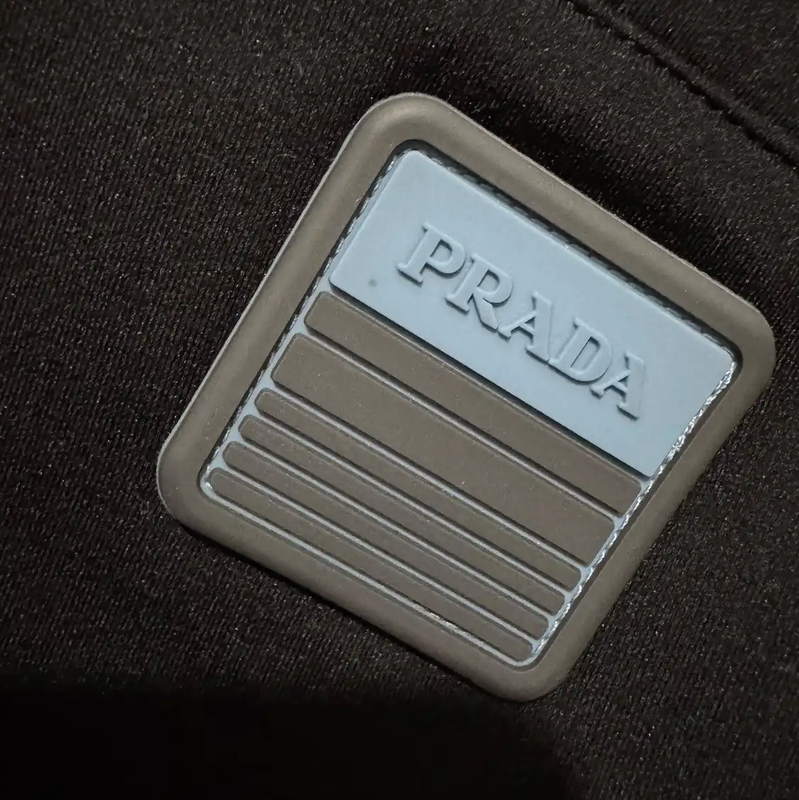 Prada Men's Black Casual Pants with Logo