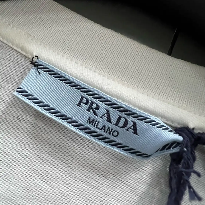 Prada White Cotton Logo Short Sleeve T-Shirt