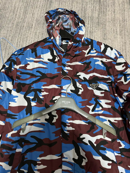 Prada Color Block Logo Men's Raincoat