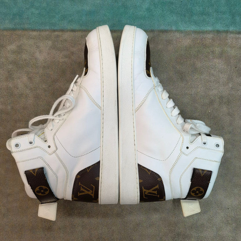 Louis Vuitton Brown Leather Fashion High-Top Sneakers 0079