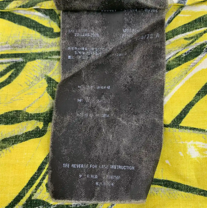 Prada Yellow Banana Print Short Sleeve Shirt