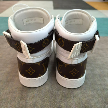 Louis Vuitton Brown Leather Fashion High-Top Sneakers 0079