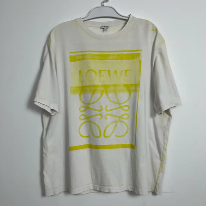 Loewe White Cotton Men's T-Shirt with Graphic 0089
