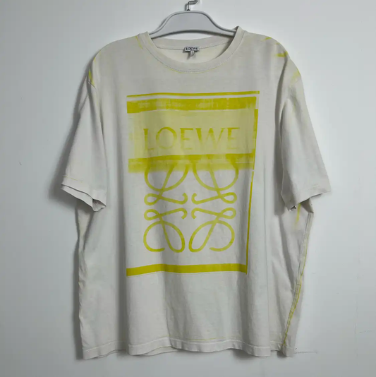 Loewe White Cotton Men's T-Shirt with Graphic 0089