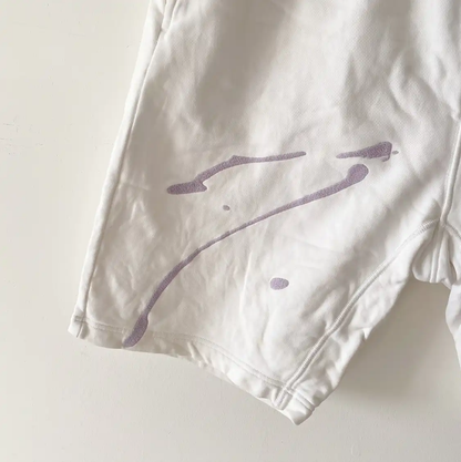 Stone Island Men's Summer White Printed Shorts 0089