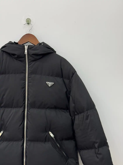 Prada Men's Black Mid-Length Down Jacket