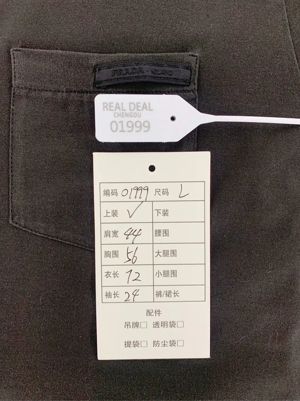 Prada Men's Dark Gray Cotton T-Shirt