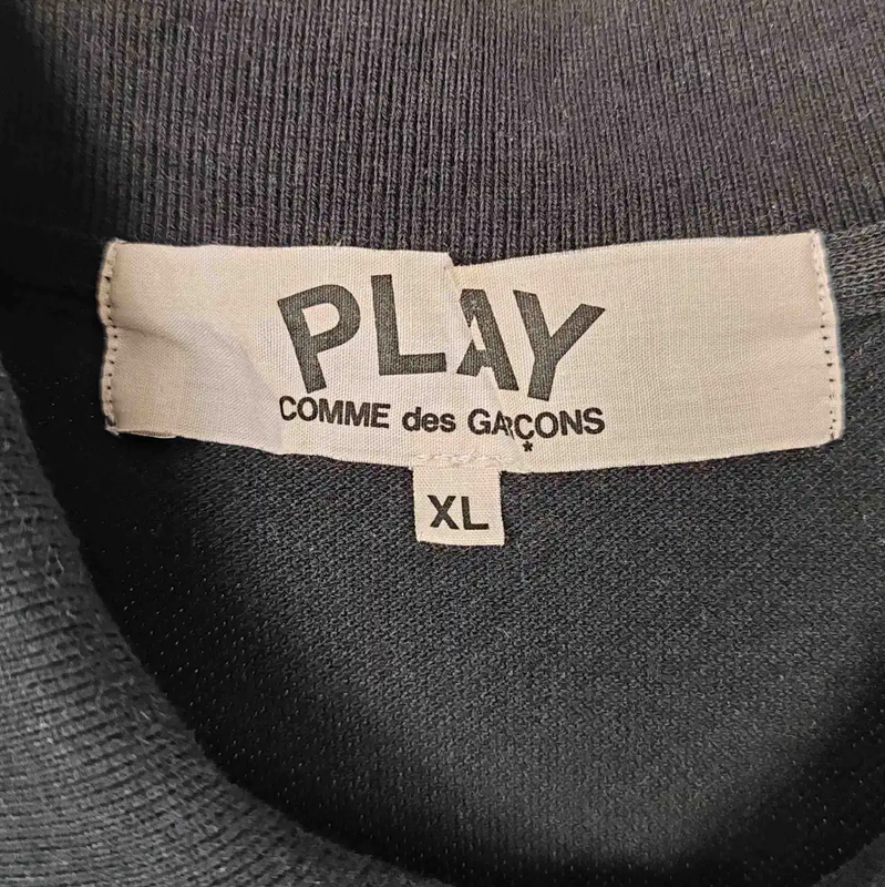COMME des GARÇONS Black Cotton Men's Polo Shirt 0089