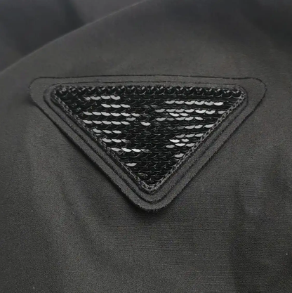 Prada Black Cotton Logo Embroidered Shirt