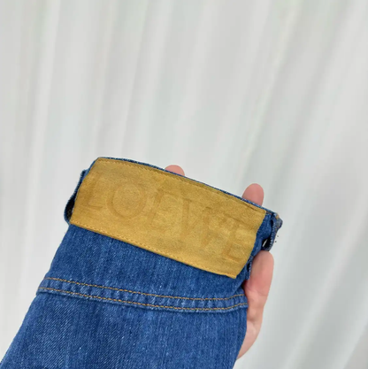 LOEWE Blue Denim Logo Casual Pants 0089