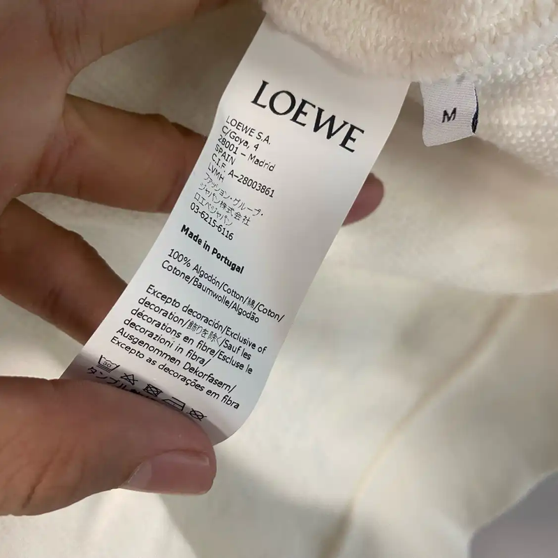 Loewe Men's Ivory Cotton Sweatshirt 0089