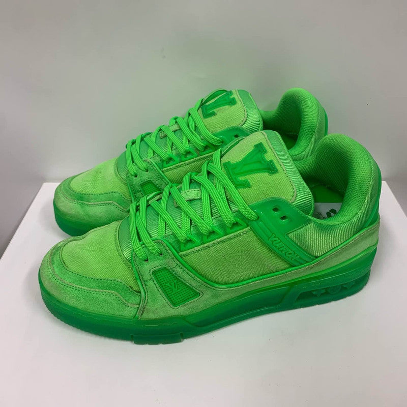 Louis Vuitton Trainer Low-Top Sneakers in Green 0079