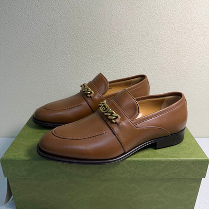 Gucci Interlocking Leather Casual Loafers for Men 0079