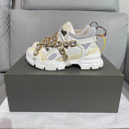 Gucci Flashtrek Strap Crystal Dad Shoes 0079